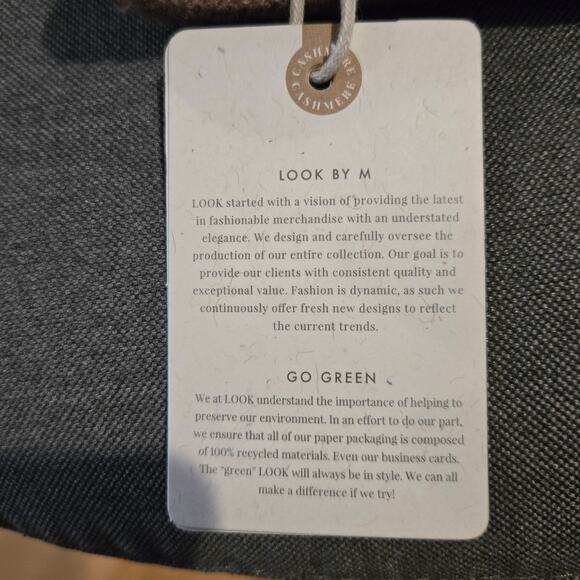 NWT LOOK by M Cashmere Blend Beanie Taupe - Picture 2 of 6